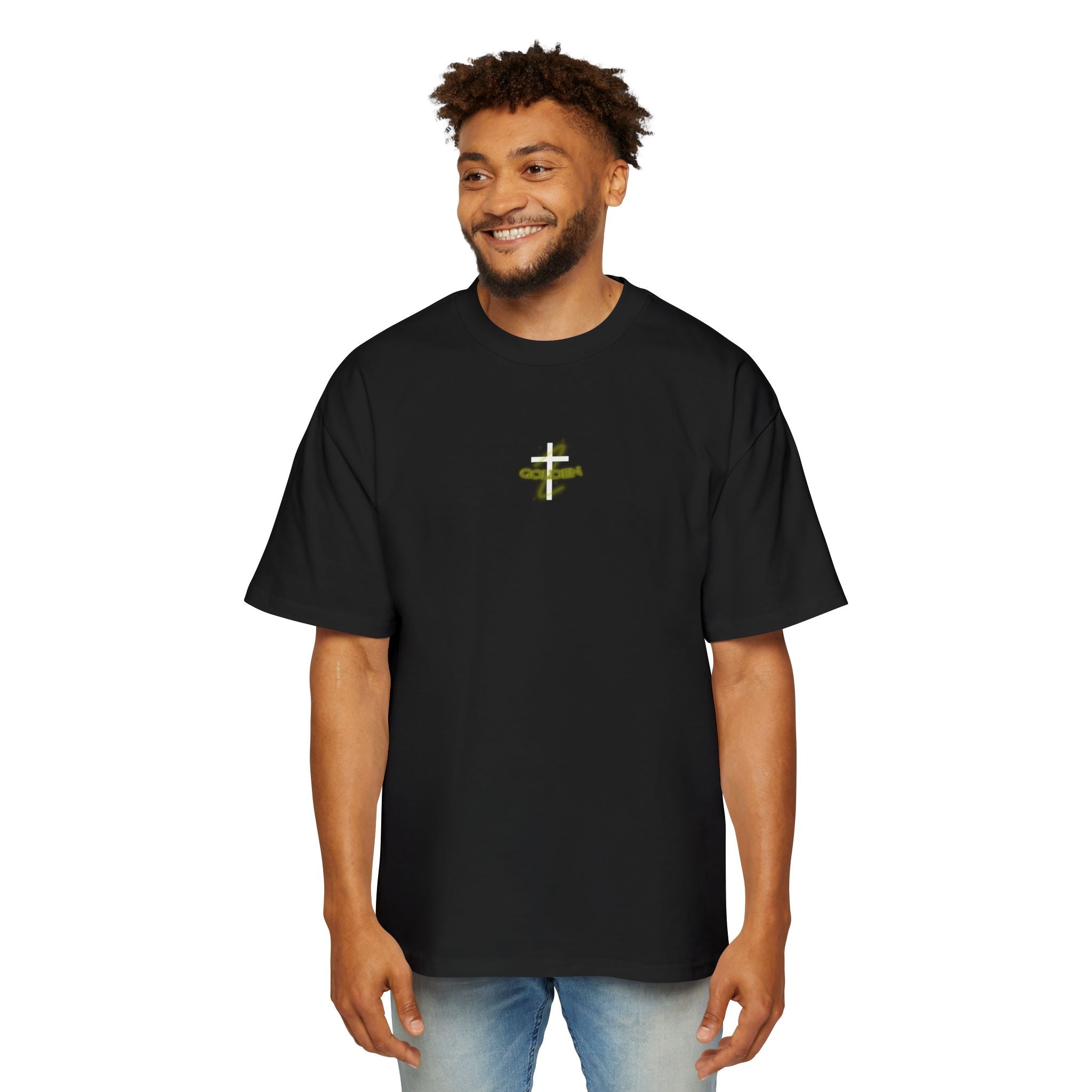 GOLDEN | OverSized Tee | - Faith-Inspired Apparel, Casual Streetwear, Christian Gift, Summer Top, Relaxed Fit