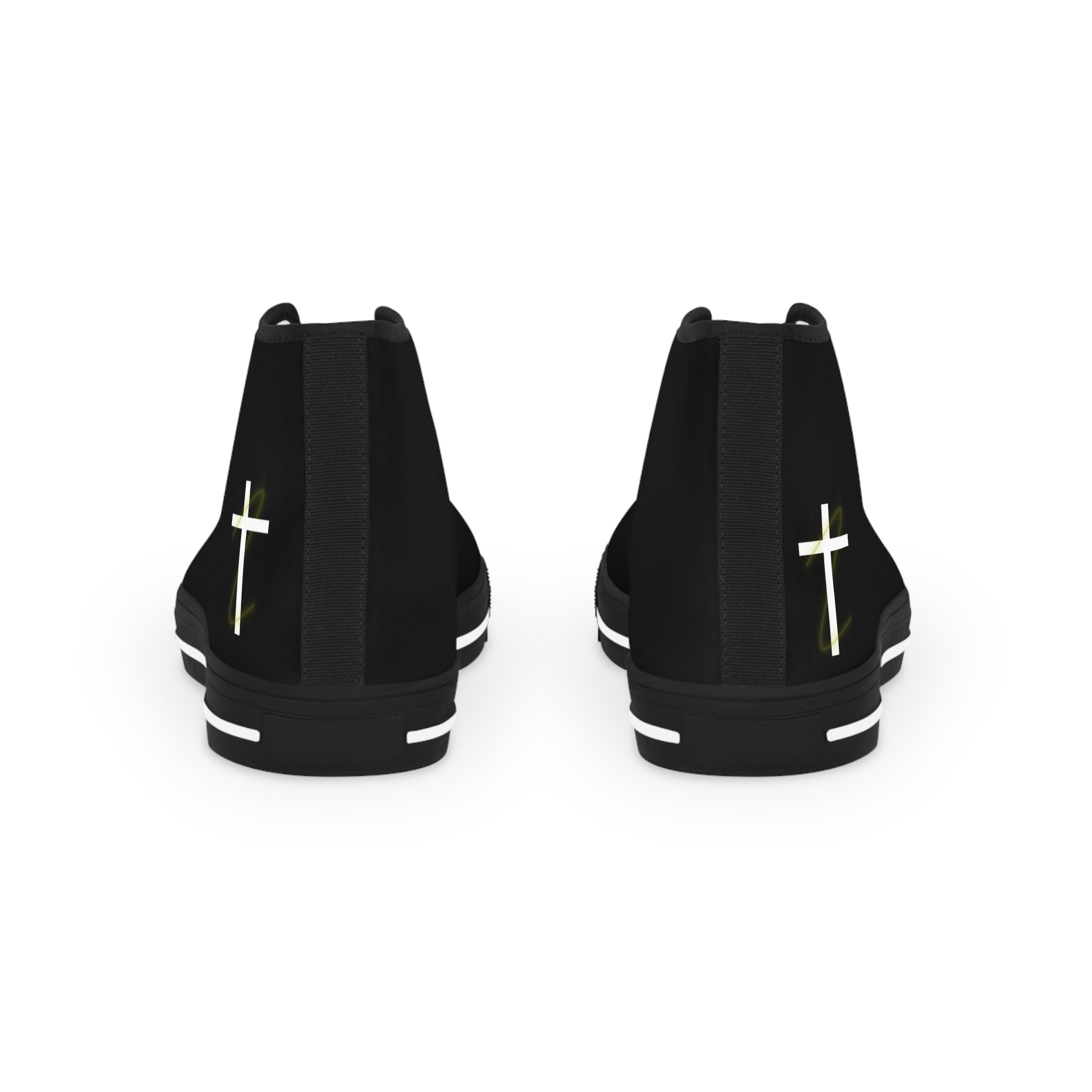 Golden Cross | Stylish High Top Sneakers for Trendsetters, Unisex Retro Casual Footwear, Perfect for Streetwear, Everyday Comfort, Gift for Sneakerheads